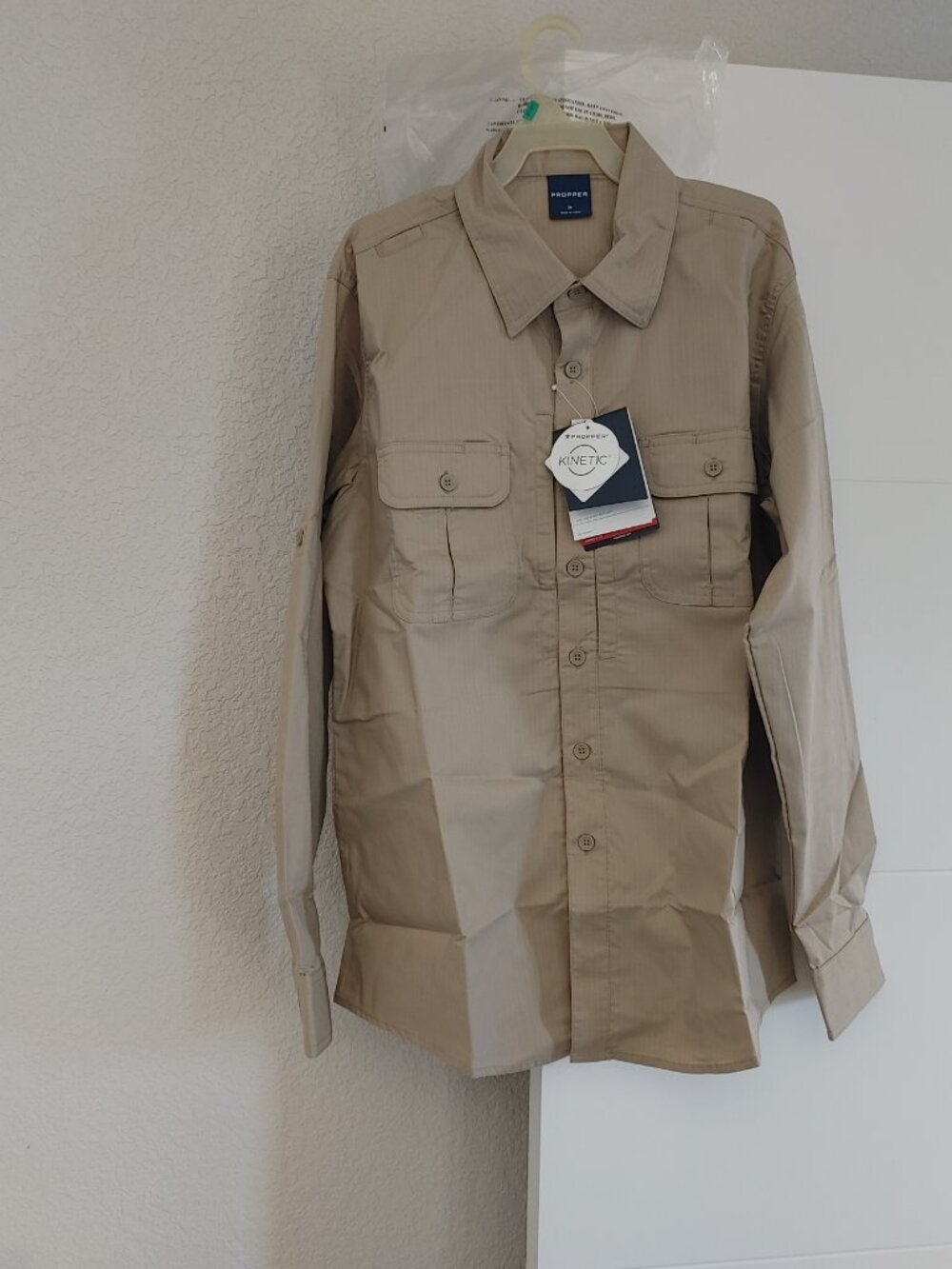 Propper Kinetic Women's Long Sleeve - Shirt Size: M - Color: KHAKI